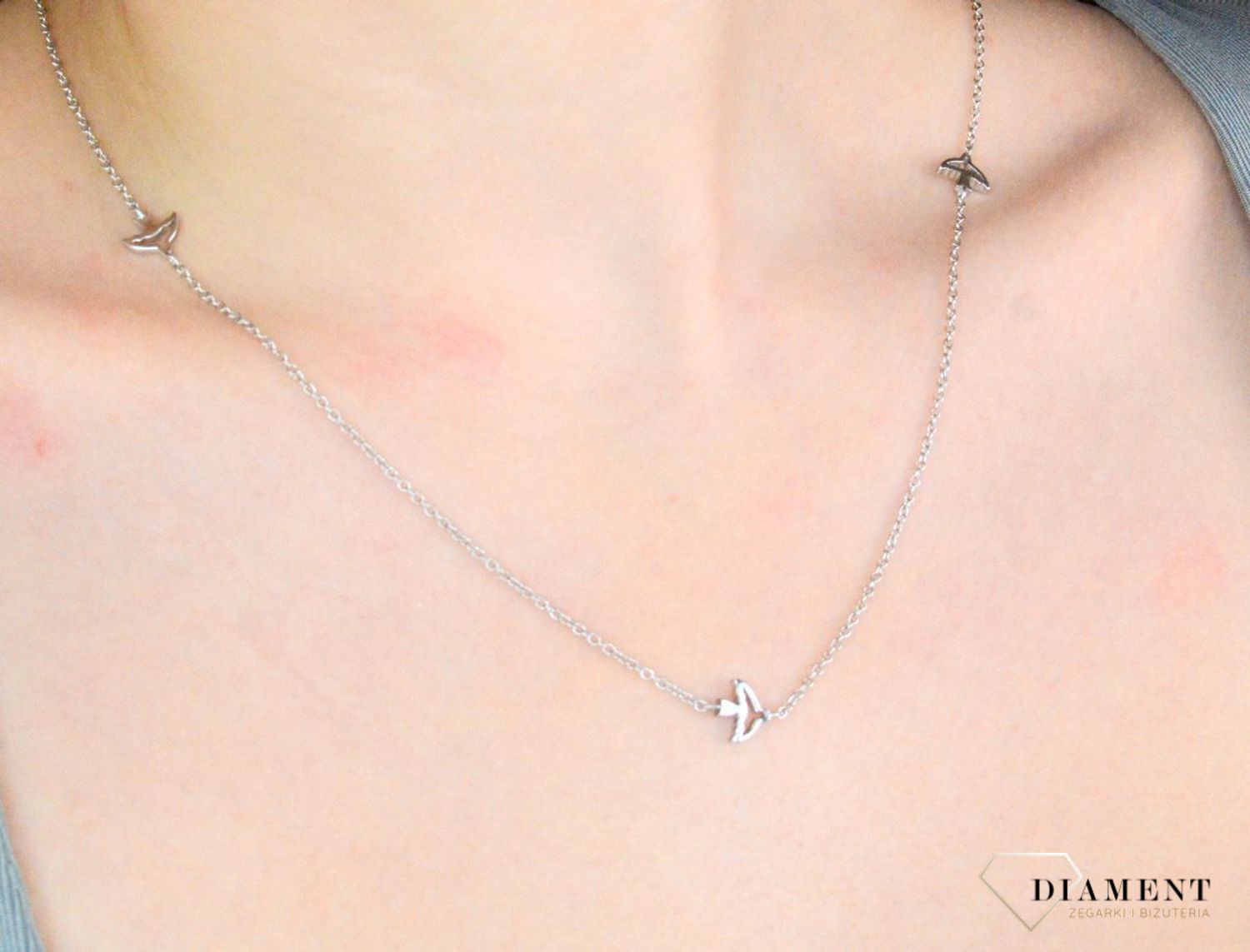 Naszyjnik srebrny damski jaskółki  Dallaska YXY 2 . Naszyjnik srebrny Dall'Acqua ✓Srebrne Naszyjniki Damskie w Sklepie z Biżuterią zegarki-diament.pl✓Piękne i Eleganckie Naszyjniki dla Kobiet✓Prawdziwe Srebro✓1.jpg